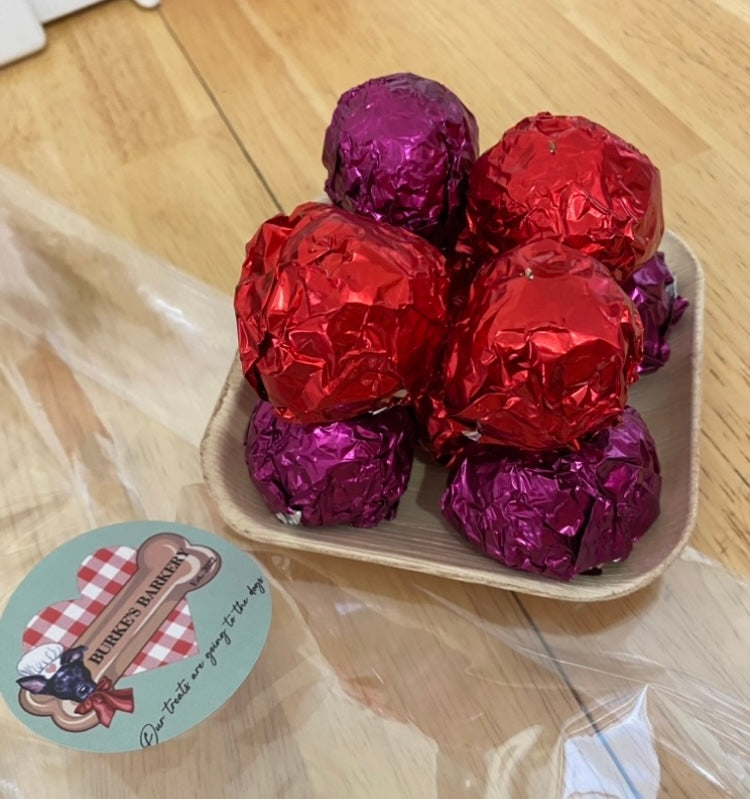 Decadent Puppy Truffles (K9 Truffles) made with sunflower seed butter